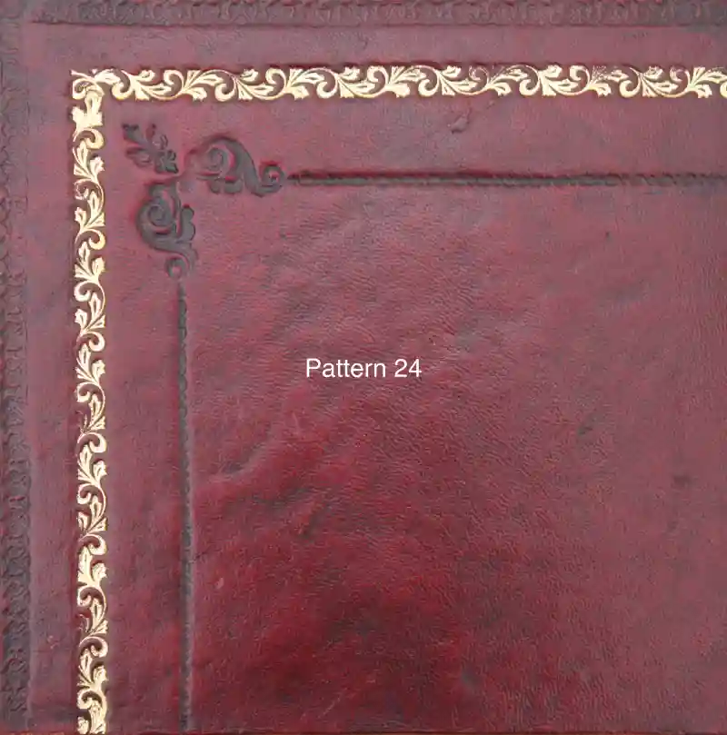 Antique Desk Leather Replacement - Gold Tooling Pattern 24