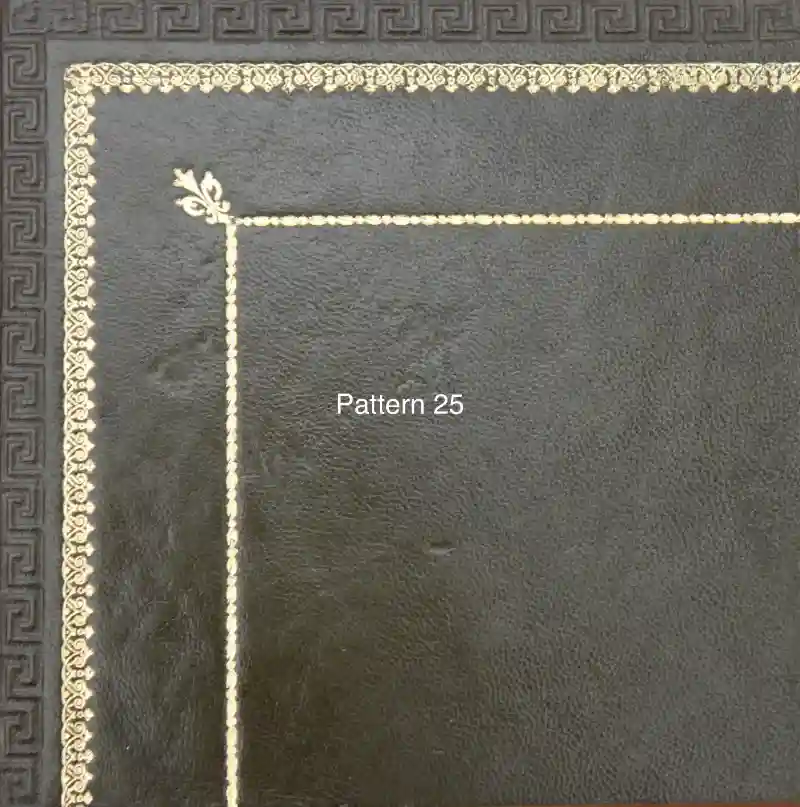 Antique Desk Leather Replacement - Gold Tooling Pattern 25