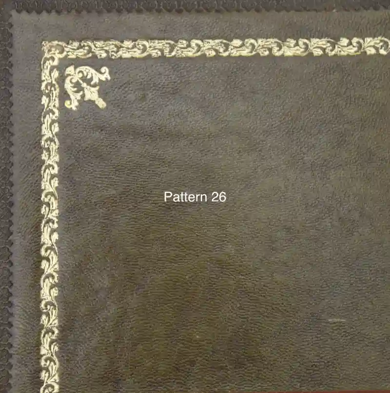 Antique Desk Leather Replacement - Gold Tooling Pattern 26