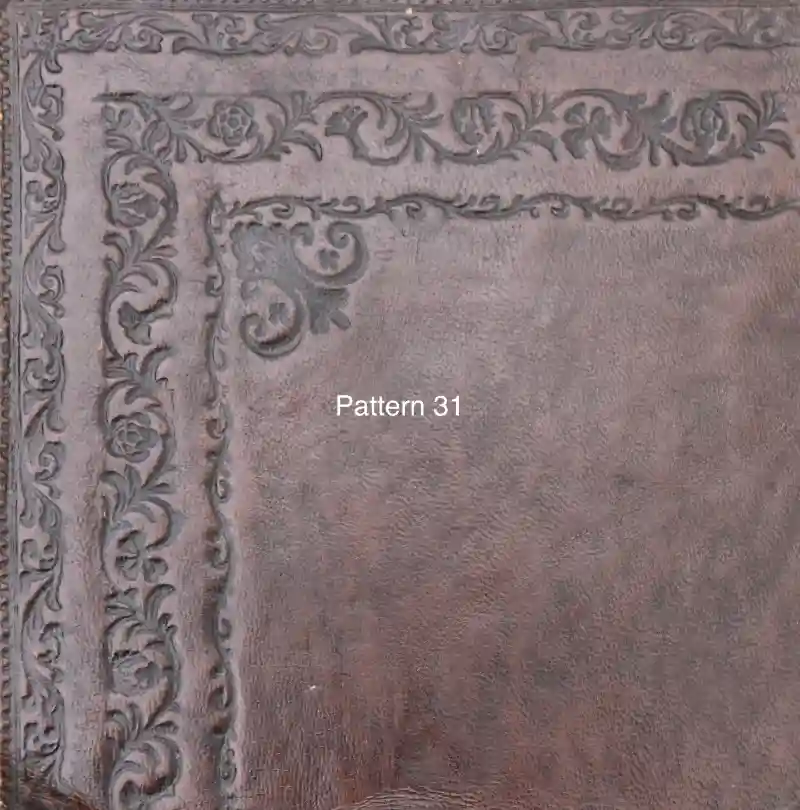 Antique Desk Leather Replacement - Gold Tooling Pattern 31