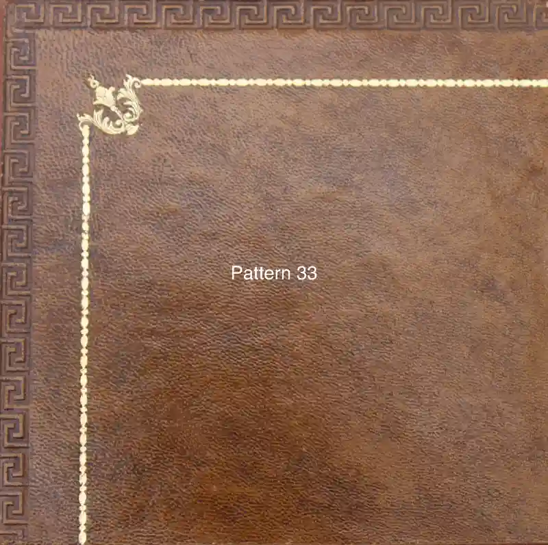 Antique Desk Leather Replacement - Gold Tooling Pattern 33