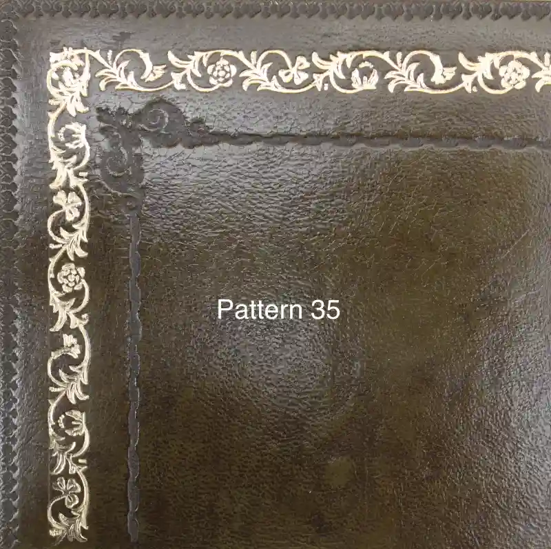 Antique Desk Leather Replacement - Gold Tooling Pattern 35