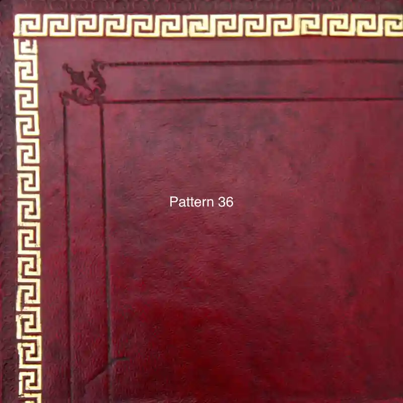 Antique Desk Leather Replacement - Gold Tooling Pattern 36