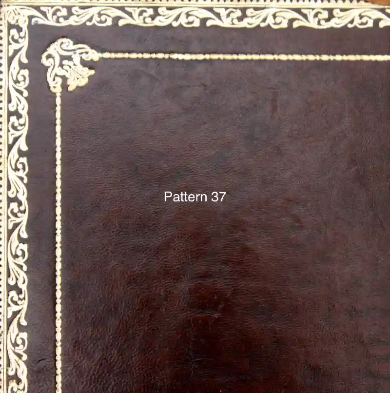 Antique Desk Leather Replacement - Gold Tooling Pattern 37