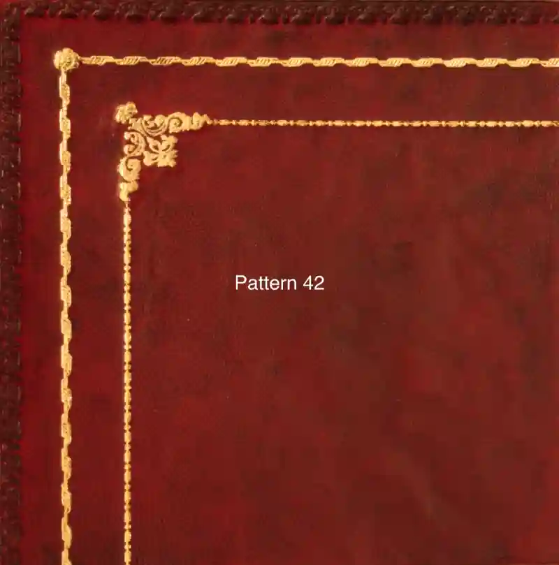 Antique Desk Leather Replacement - Gold Tooling Pattern 42