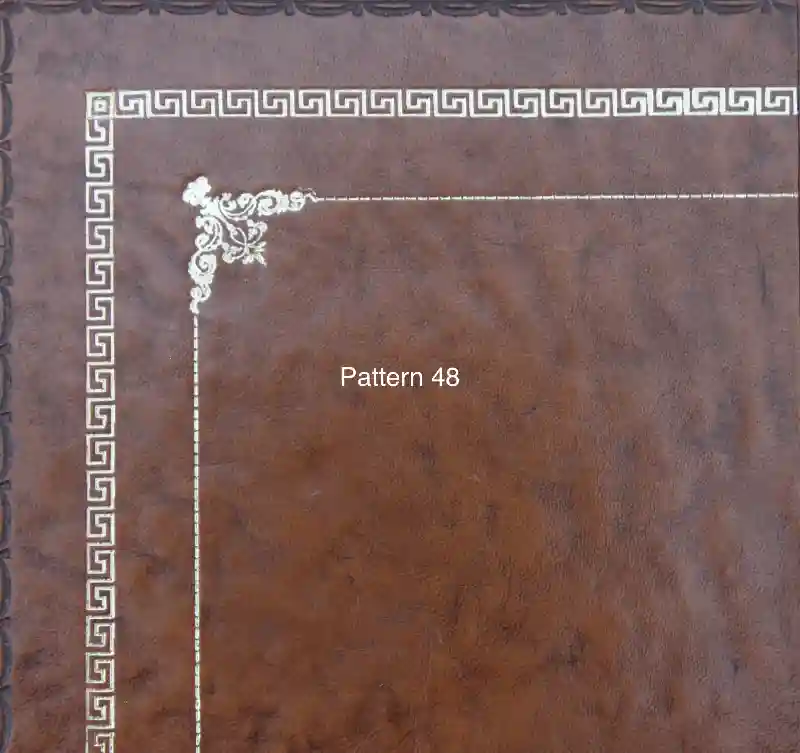 Antique Desk Leather Replacement - Gold Tooling Pattern 48