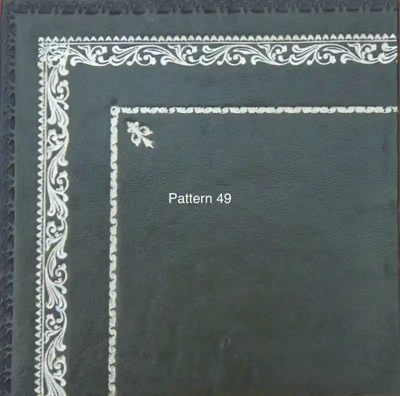 Antique Desk Leather Replacement - Gold Tooling Pattern 49