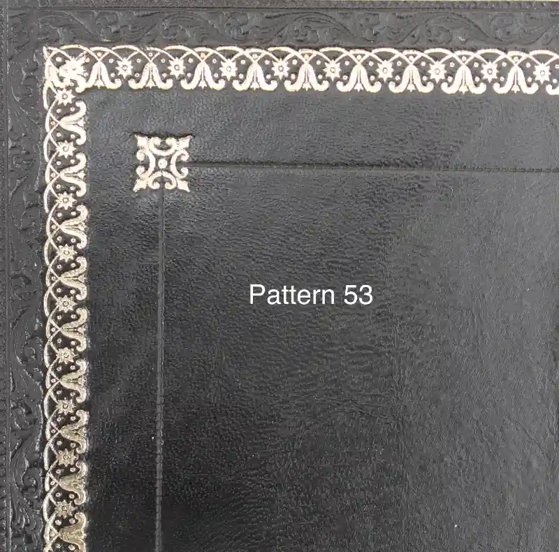 Antique Desk Leather Replacement - Gold Tooling Pattern 53