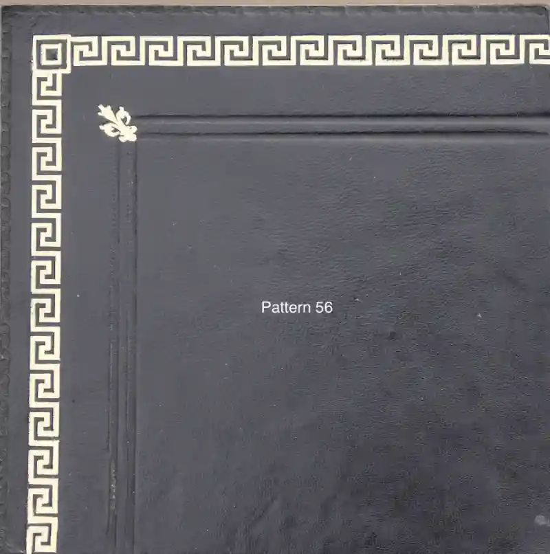 Antique Desk Leather Replacement - Gold Tooling Pattern 56