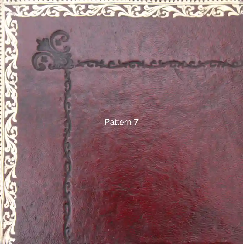 Antique Desk Leather Replacement - Gold Tooling Pattern 7