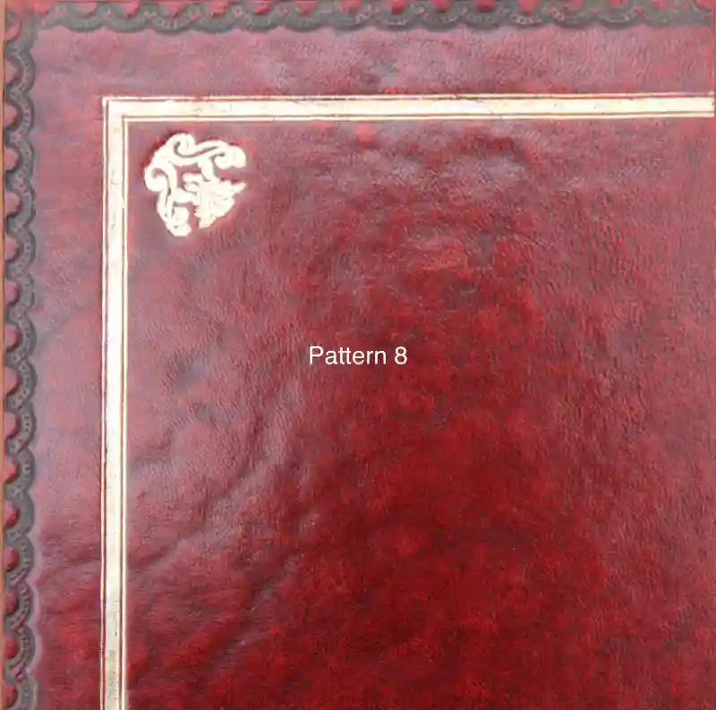 Antique Desk Leather Replacement - Gold Tooling Pattern 8
