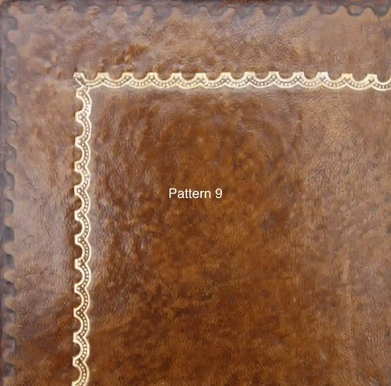 Antique Desk Leather Replacement - Gold Tooling Pattern 9